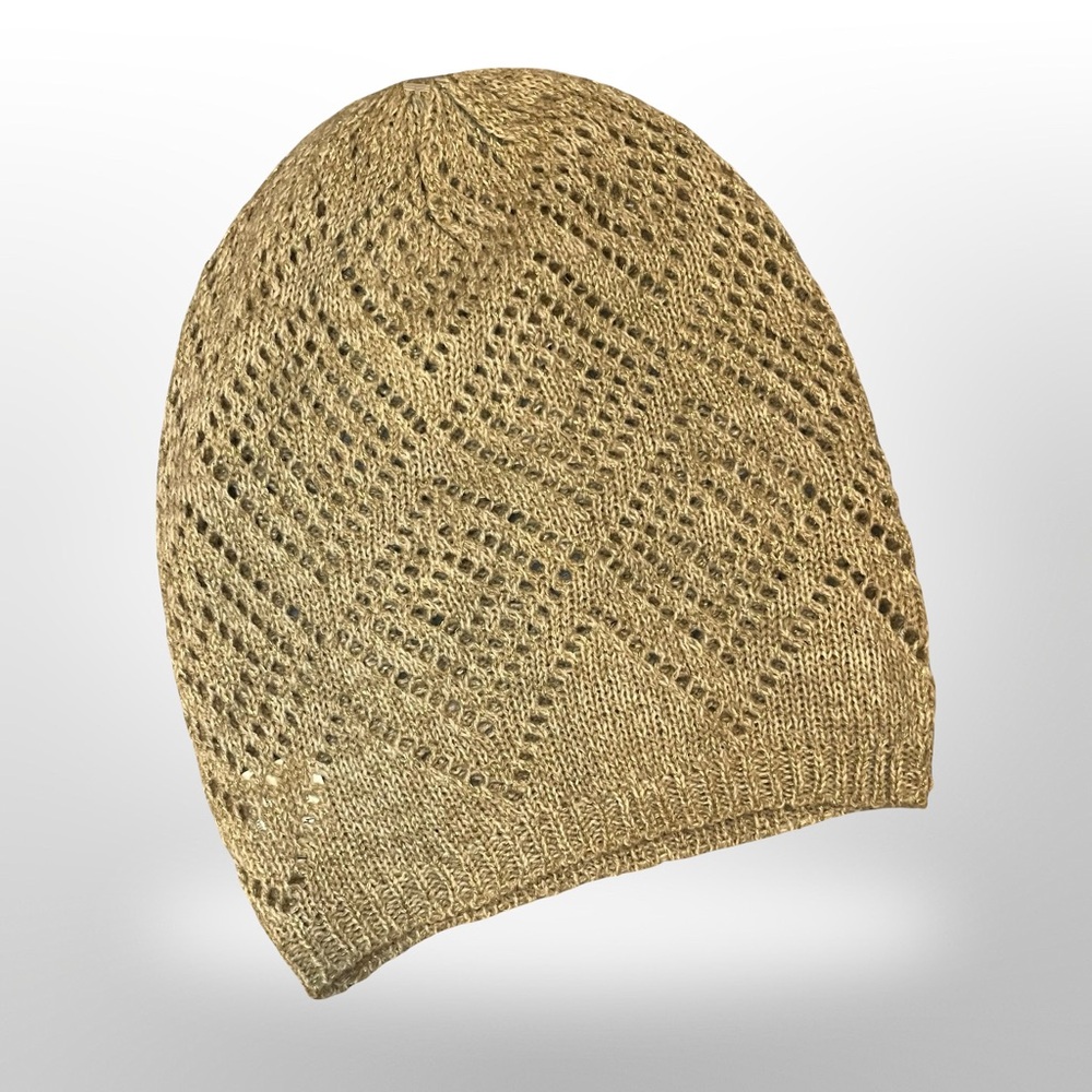 ICING Gold Glitter Beanie Hat Accessory CC